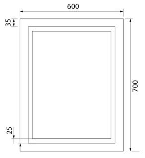 Зеркало с подсветкой и термообогревом IDDIS Zodiac ZOD60T0i98 60см белый